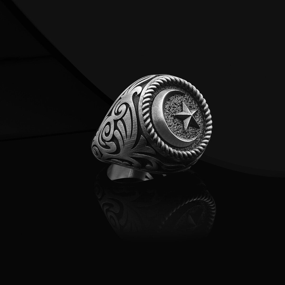 Crescent And Star Ring Silver Ottoman Ring Mens Moon And Star Etsy crescent-and-star-ring-silver-ottoman-ring-mens-moon-and-star-etsy