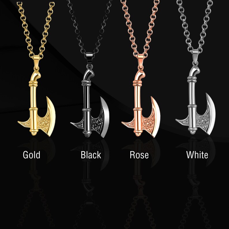 Sterling Silver Viking Axe Necklace: Handmade Norse Jewelry Gift - Etsy