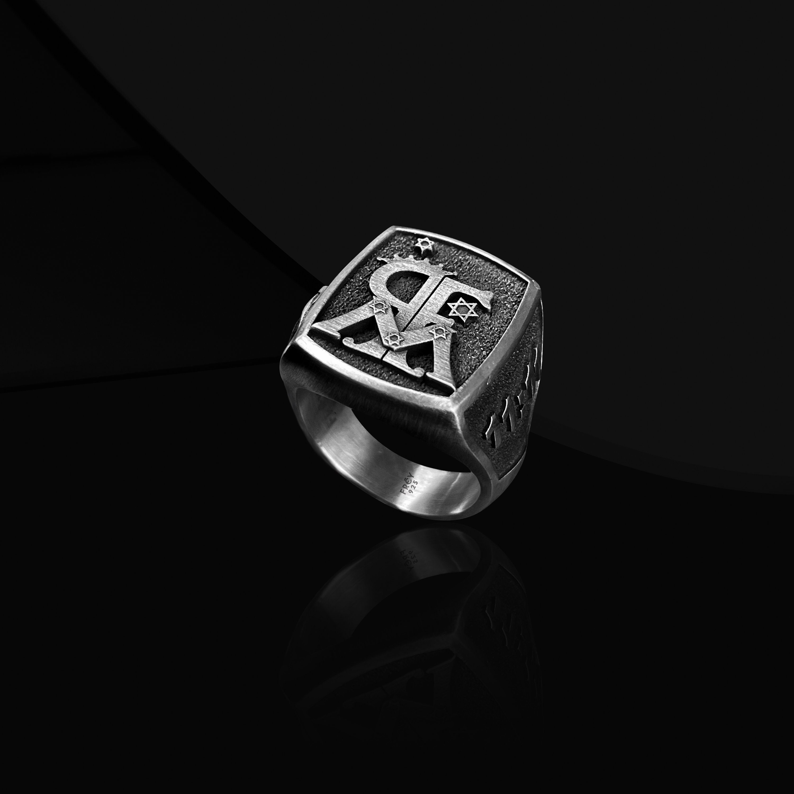 Bandmax Anello Uomo Argento 925, Personalizzato Inciso Anelli Uomo Solitario, Bianco Anello Argento 925 con Zirconi, Anelli Misura 06, Anello Regalo per L' amore Eterno Fidanzamento Coppia Papà