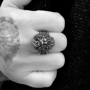 Zeus King Of The Gods Handmade Sterling Silver Ring For Men, Ancient Greek Gods Mythology Ring, Greek Silver Jewelry, Mythological Ring