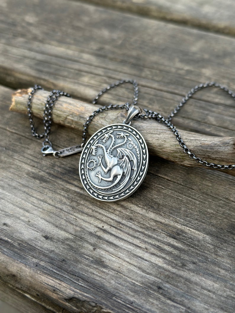 925 Sterling Silver King Ghidorah Dragon Necklace Gift for - Etsy