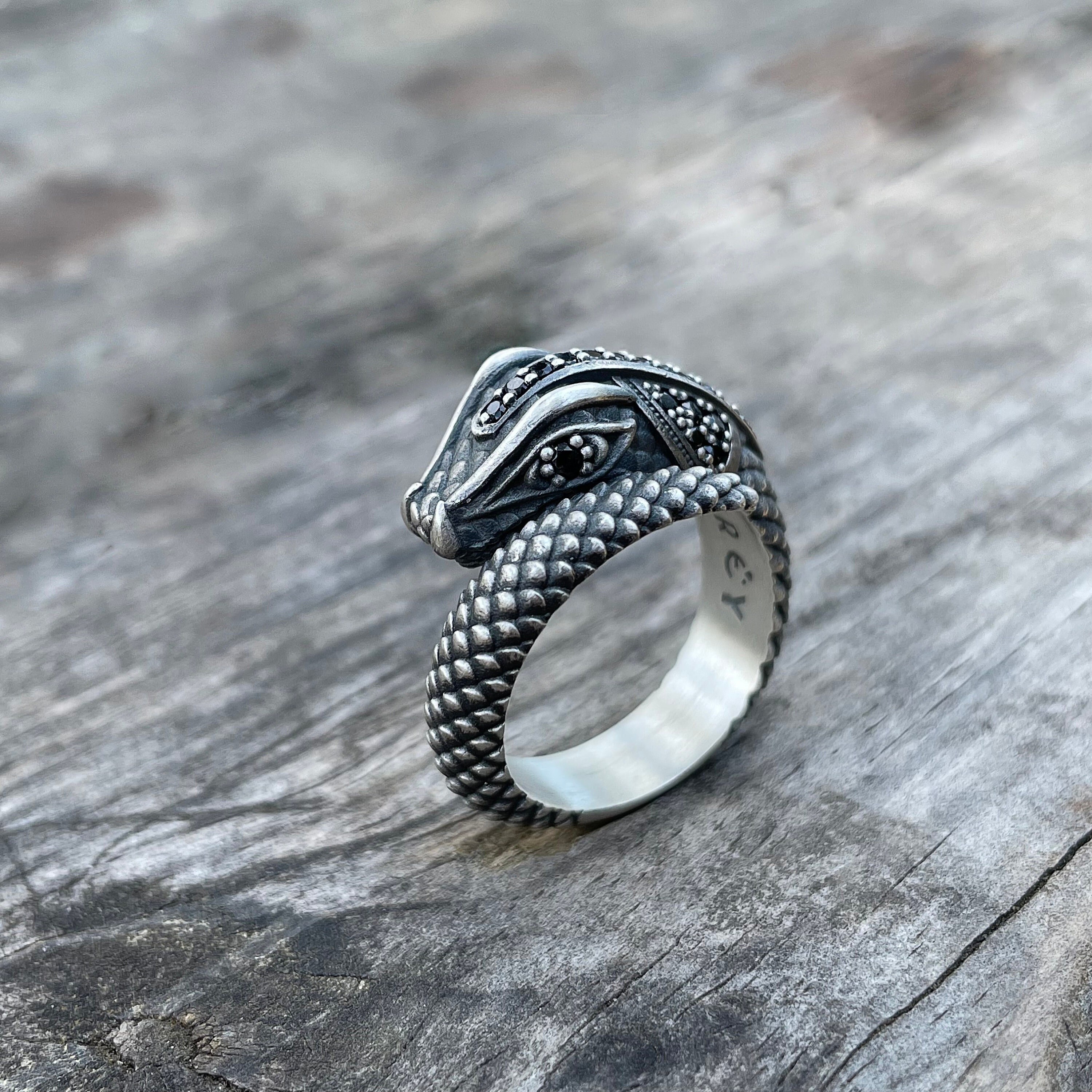 Anello Serpente In Argento 925 Con Zirconi. Regolabile (1Pz.) | Sara Jewelry - Foto 8