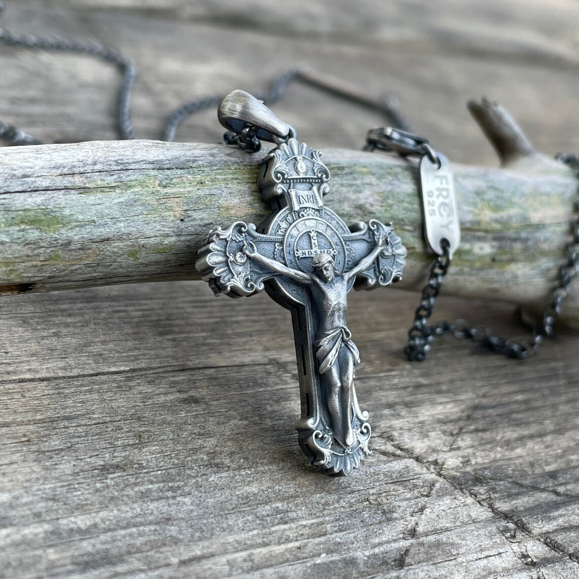 Jesus Christ 925 Sterling Silver Cross Pendant Christian | Etsy