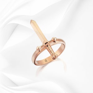 Sterling Silver Viking Style Sword Ring Gift For Her, Minimalist Axe Rings Silver Sword Ring For Men Sword Ring Women Axe Jewelry Gifts