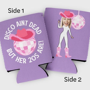 Custom Photo Disco Cowgirl Cozies: Bachelorette Party Favors