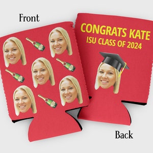 Custom Photo Graduation Party Can Coolers: Congrats Grad Favors