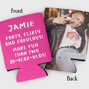 Custom Photo Birthday Cozy: Personalized Party Favors