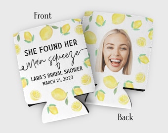 Custom Photo Lemon Cozies: Bridal Shower & Birthday Favors