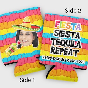 Custom Photo Fiesta Can Coolers: Cinco de Mayo Party Favors