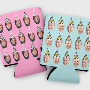 Custom Photo Birthday Party Cozies: Personalized Party Favors