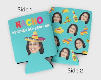 Custom Photo Fiesta Can Coolers: Funny Cinco de Mayo Party Favors