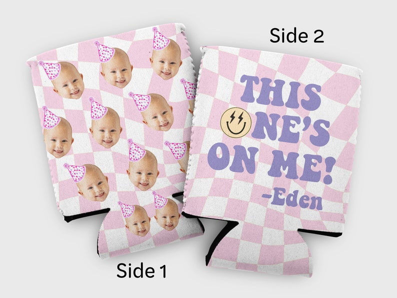 Custom photo toddler birthday cozy one happy girl, have one on me birthday party favors 1st birthday party ideas image 1