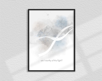 Street Fighter Ryu Watercolor Art Print | Minimalist Gaming Poster