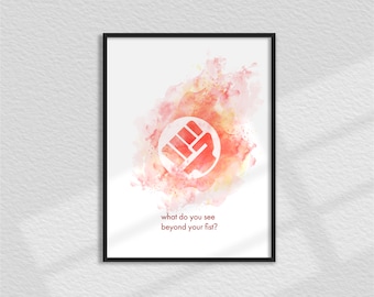 Street Fighter Ken Quote Watercolor Art Print | Gaming Poster