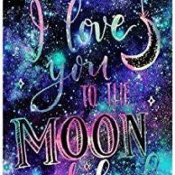 Diamond Art, Painting With Diamonds Kit for Kids and Adult, Multiple Sizes, Great DIY Hobby or Gift, Sparkly Selections Love you to the Moon