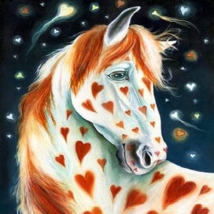 Ningning DIY 5D Diamond Painting Horse by Number Kits Winter Snow Paint with Diamond Art Animal Cross Stitch Full Drill Rhinestone Embroidery Pictures