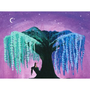 Diamond Art, Painting With Diamonds Kit for Kids and Adults, Multiple Sizes, Great DIY Hobby or Gift, Blue Willow Tree - Artwork by Rachel H