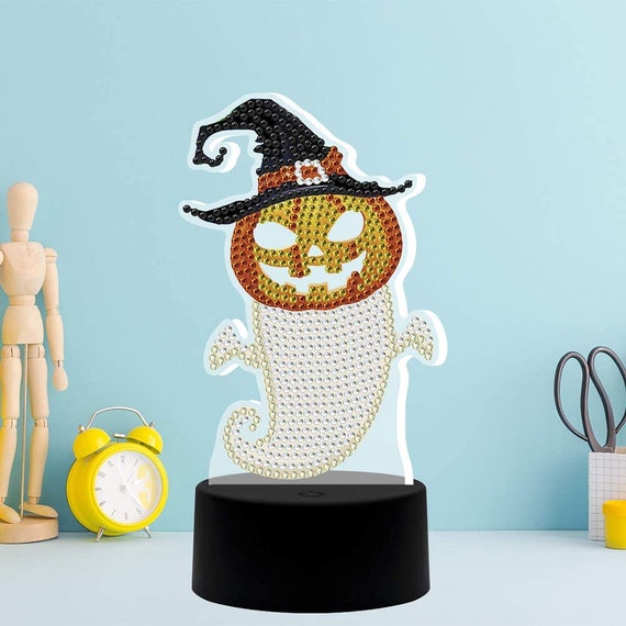 Halloween Diamond Painting Lamps With Seven Colored Light Options