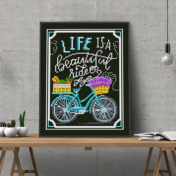 Life Is a Ride Glow in the Dark Diamond Art Kit