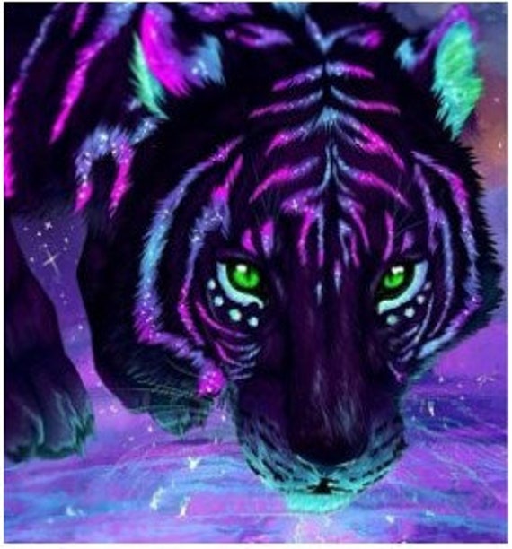 Diamond Art, Painting With Diamonds Kit for Kids and Adults, Multiple  Sizes, Great DIY Hobby or Gift, Sparkly Selections Black Light Tiger 