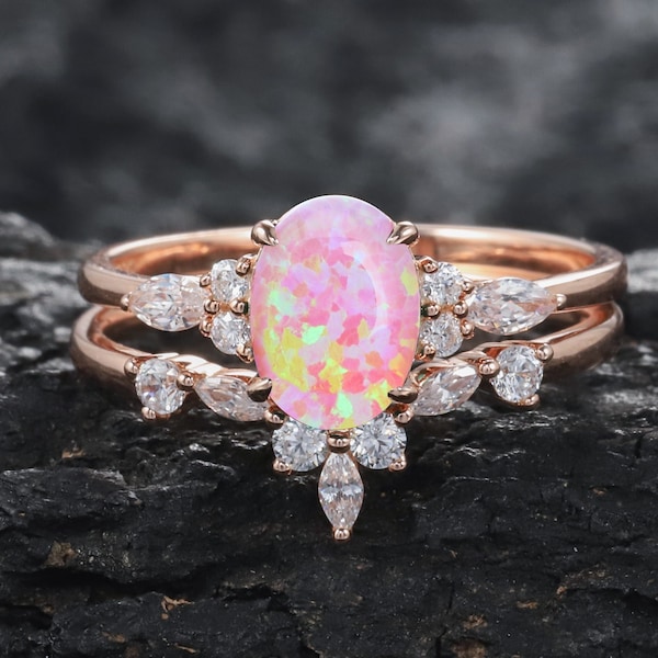 Pink Fire Opal Ring Etsy