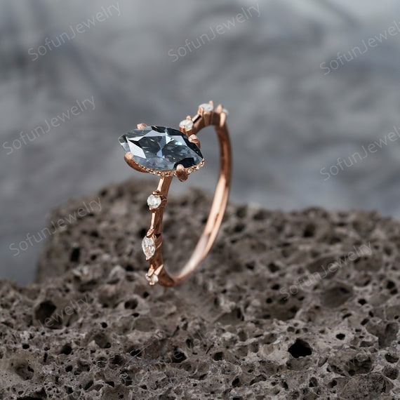 Grey marquise shop diamond