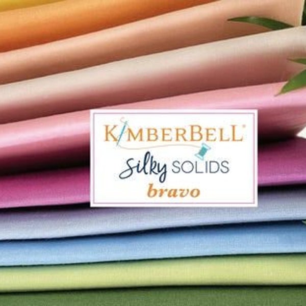 Kimberbell Silky Solids-Bravo-1/2 Yard Bundle by Kimberbell Designs (12 half yards)