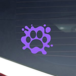 Animal Paw Print Splash Dog Paw Puppy Paw Print Vinyl Decal Sticker for Car for Truck for Crafts for Mugs for Water for Bottle for Laptop