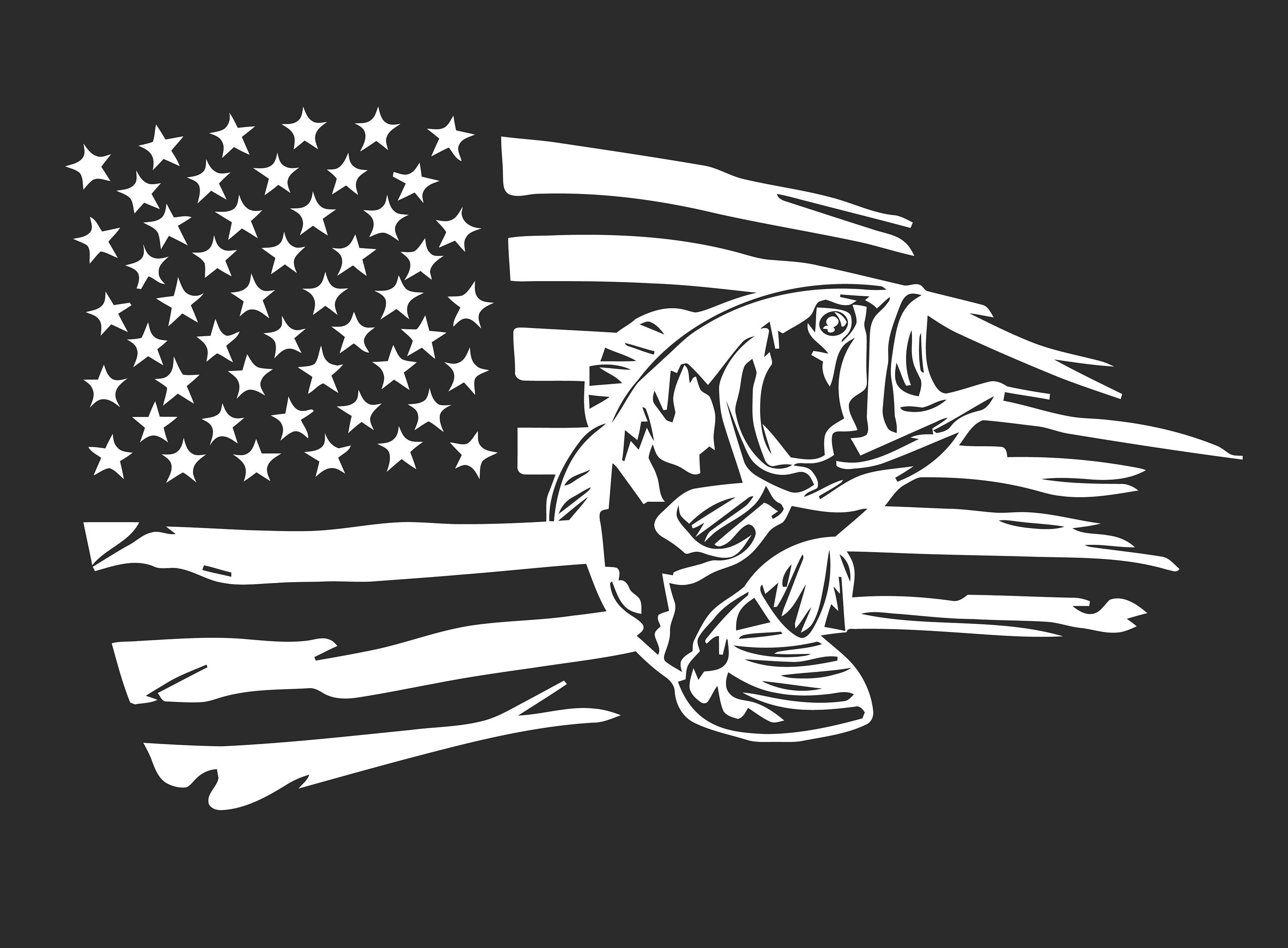 American Flag Fish Sticker -  Ireland