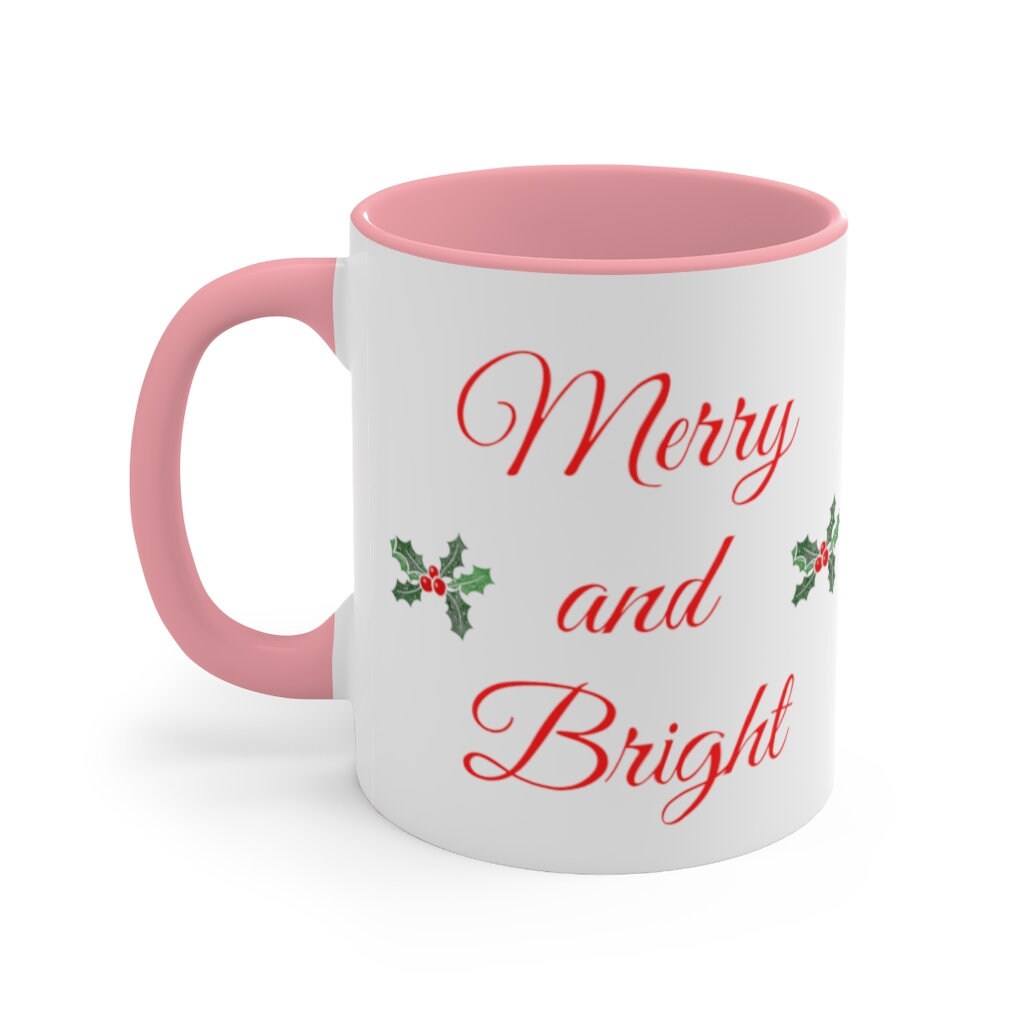 Merry and Bright Christmas Mug | Etsy