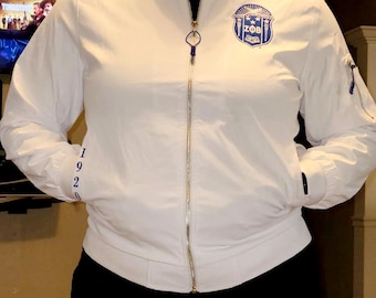 Giacca bomber della confraternita Zeta Phi Beta