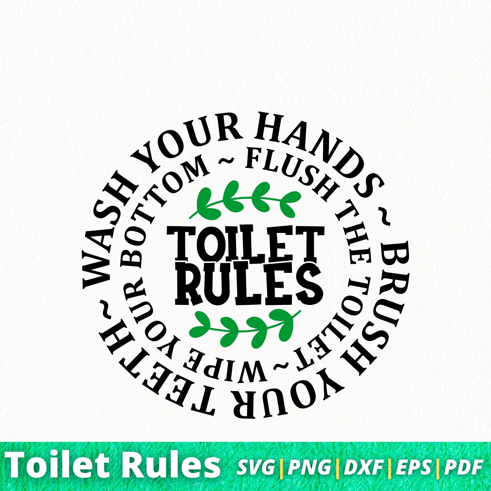 Toilet Rules SVG Bathroom Rules SVG Toilet Rules Sign Etsy