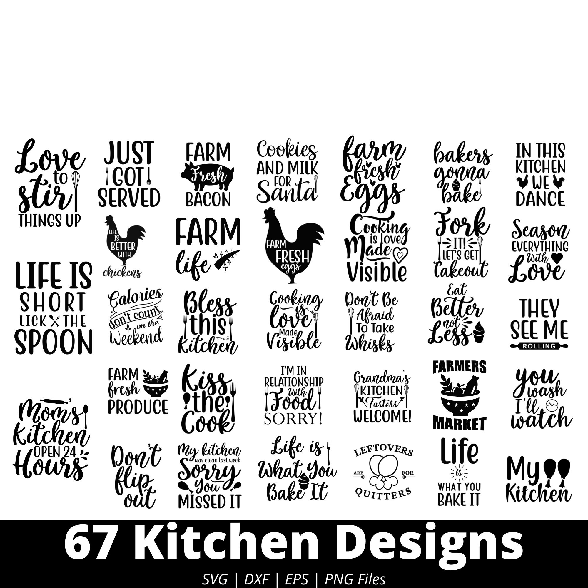 Kitchen SVG 245 Designs Kitchen Svg Bundle SVG Files for Etsy