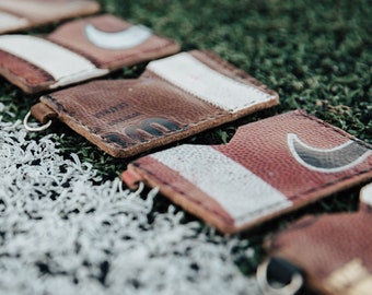 Custom Handmade Football Wallet with Keyring