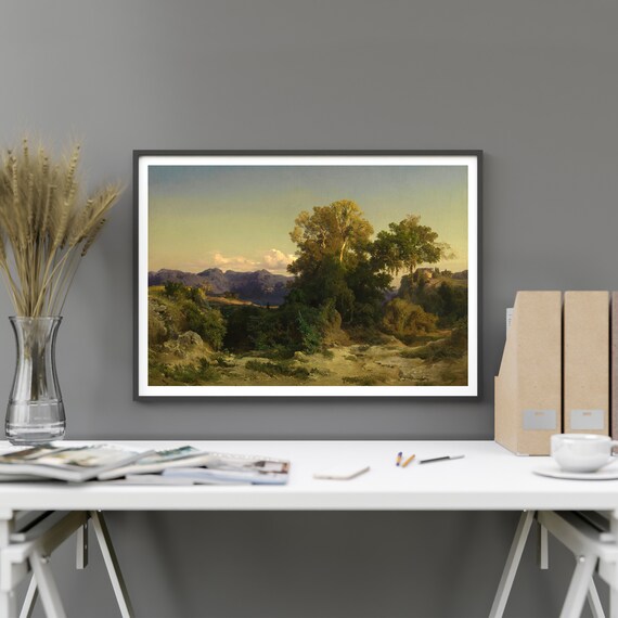 Landscape in the Alban Hills Arnold Böcklin Poster Prints | Etsy