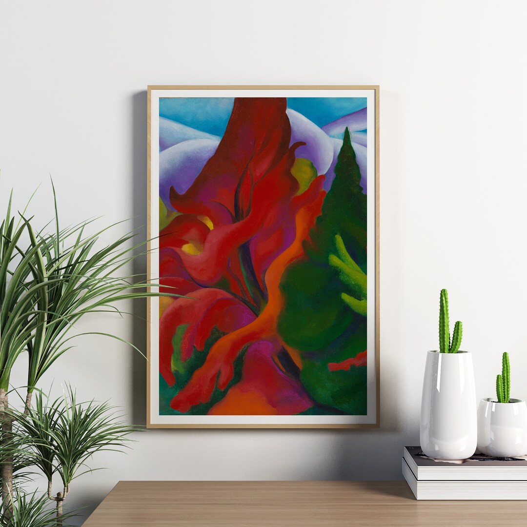 Framed Okeeffe Print Trees in Autumn Etsy
