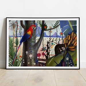 Framed Candido Portinari, Brazilian Flora and Fauna