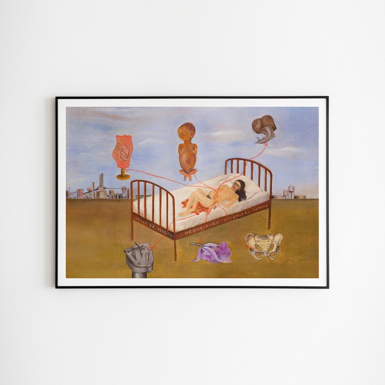 Henry Ford Hospital Poster and Wall Art Prints by Frida Kahlo - Etsy