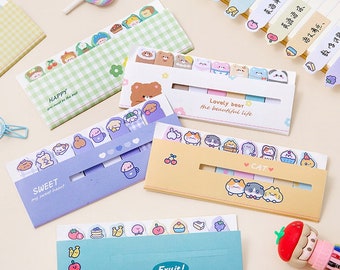 cute sticky notes, cute page markers, korean stationery, cute stationery, kawaii stationery, cute journal supplies, kawaii journal supplies