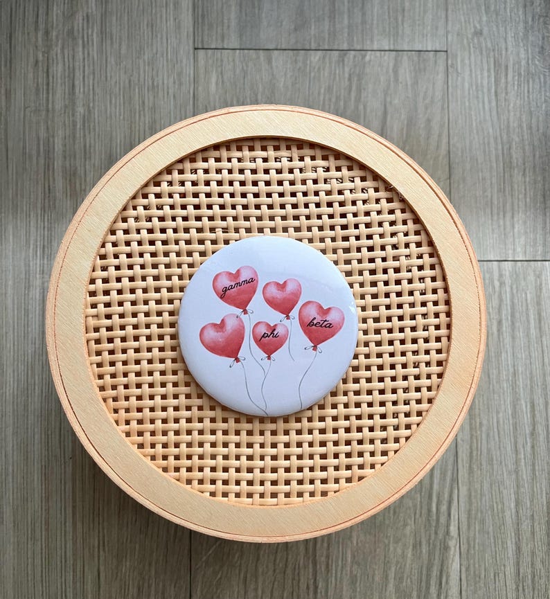 Heart Balloons CUSTOM Sorority Button - Etsy