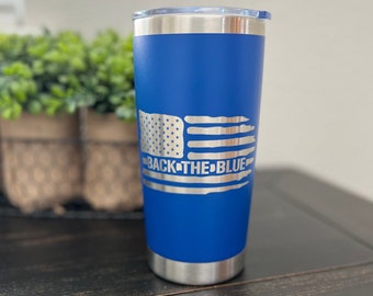 Back the Blue Travel Tumbler | Police Officer Tumbler