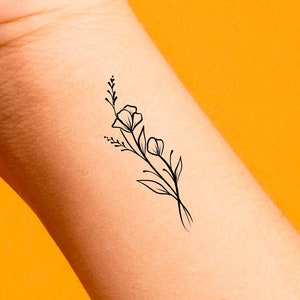 Wildflowers Temporary Tattoo