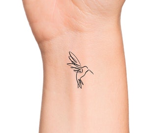Hummingbird Temporary Tattoo / bird tattoo