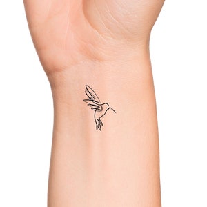 Kolibri Temporary Tattoo / Vogel Tattoo