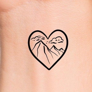 Mountain Heart Temporary Tattoo