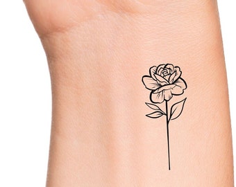 Rose Temporary Tattoo / floral tattoo