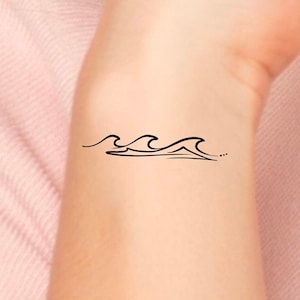 Ocean Waves Temporary Tattoo