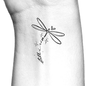 Still I Rise Dragonfly Heart Temporary Tattoo