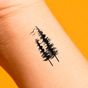 2 Tree Birds Temporary Tattoo