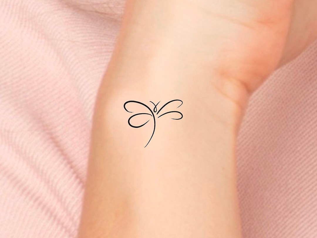 Minimalist Dragonfly Tattoo - wide 8